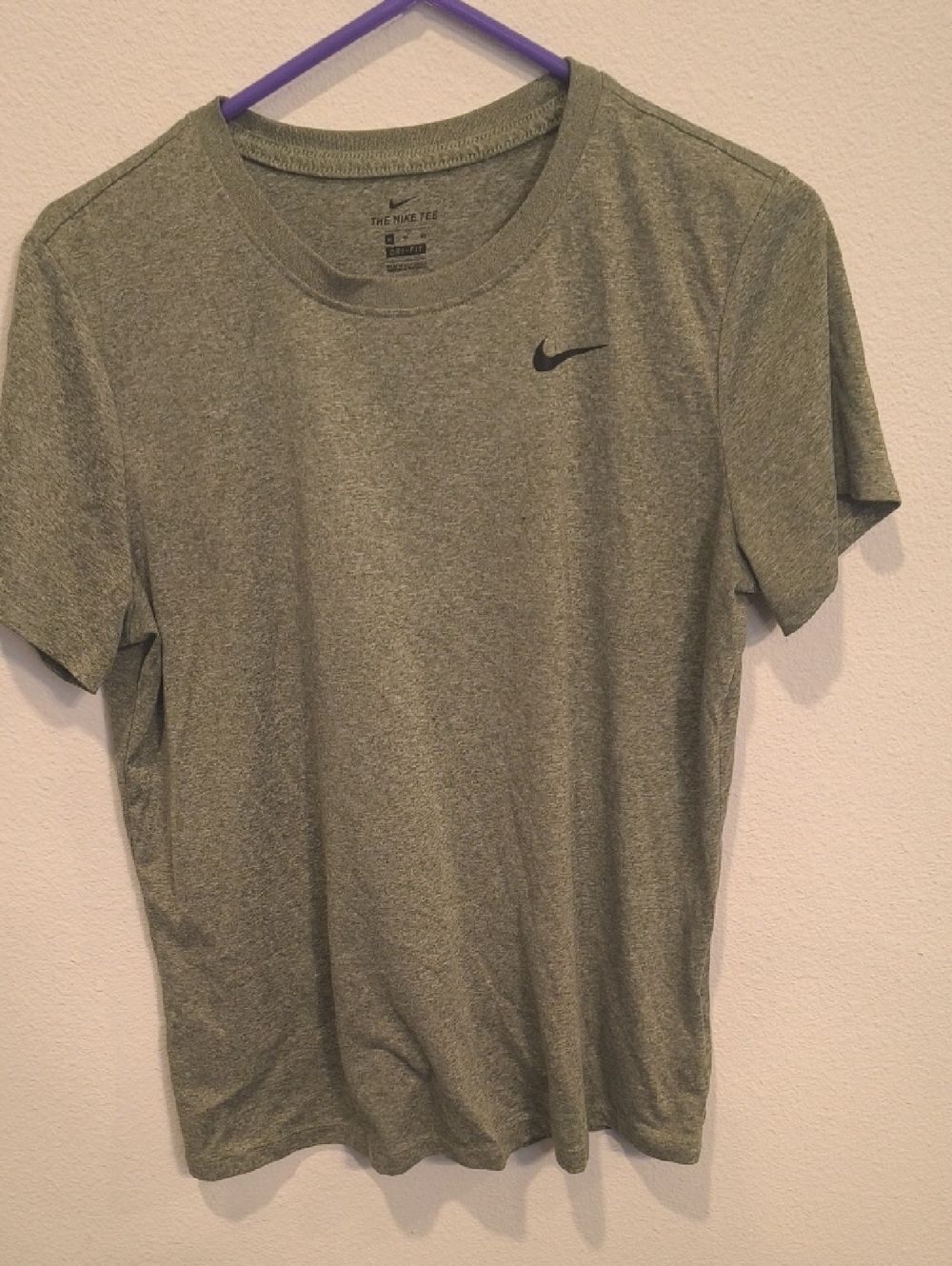 Nike Olive Heather Short Sleeve Dri-FIT Crew Tee Men's XL